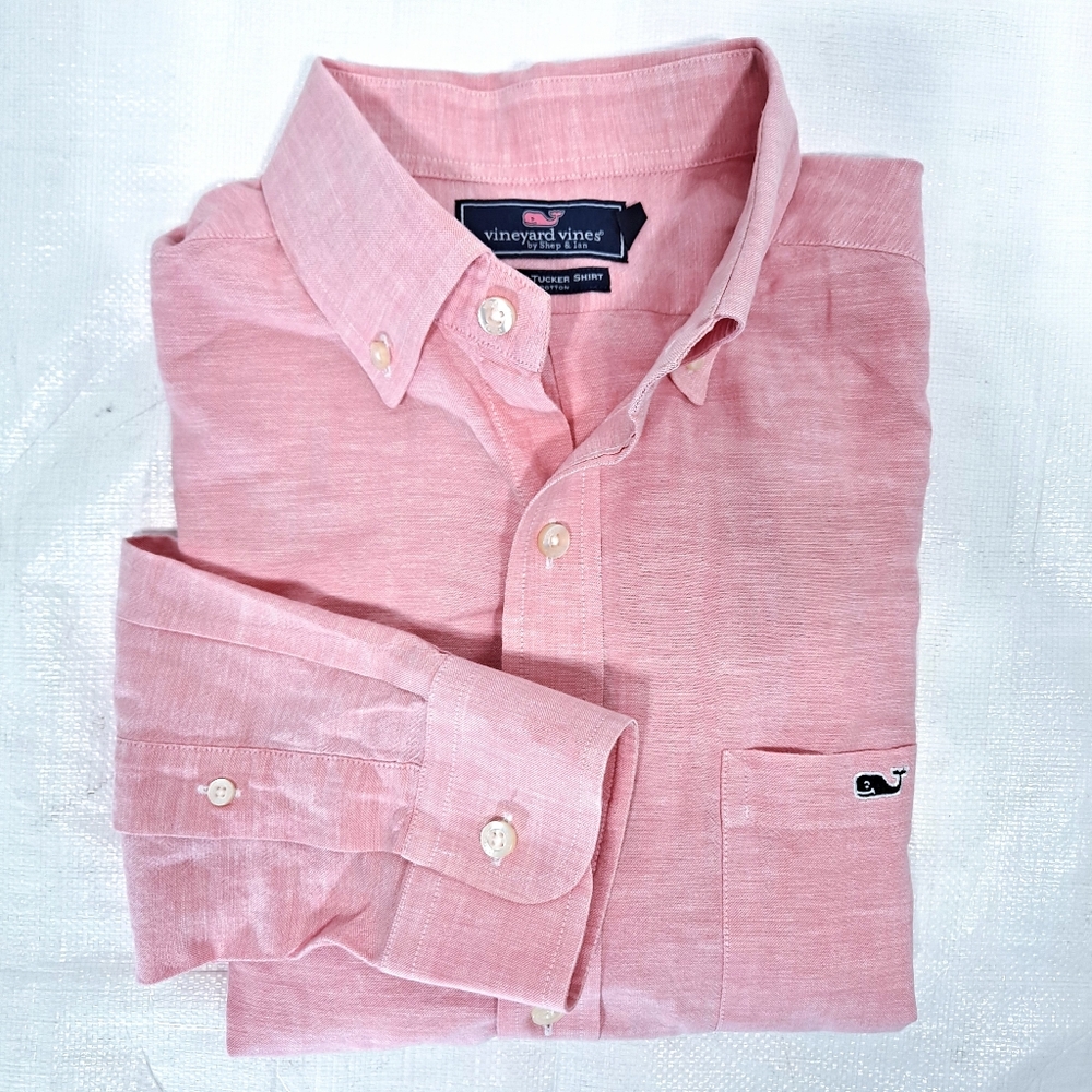 Vineyard Vines Pink Slim Fit Tucker Shirt